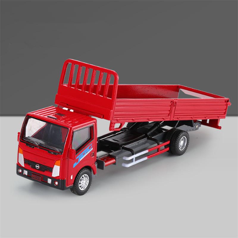 Modèle de camion léger en alliage 1/60 Modèle de camion à benne en métal moulé sous pression Véhicules d'ingénierie de transport Modèle Simulation Collection Cadeaux pour enfants