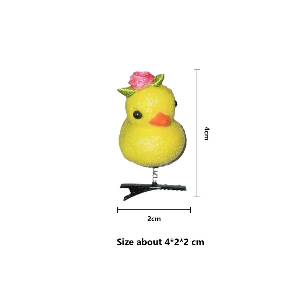 10pcs Little Yellow Duck Spring Hair Clip Cartoon Headwear Hair Styling Tool Hairpin  Hair Accessory