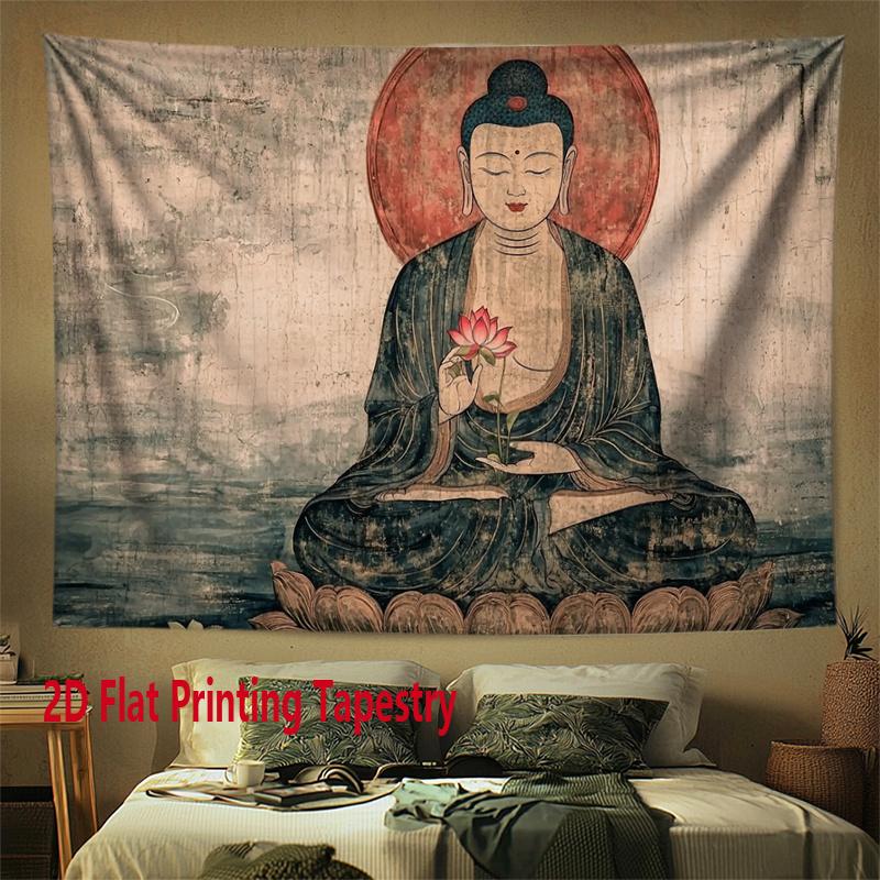 

Meditation Zen patterns Digital printing polyester wall tapestry suitable for use in living rooms bedrooms offices bars party 74x94cm(29x37in)