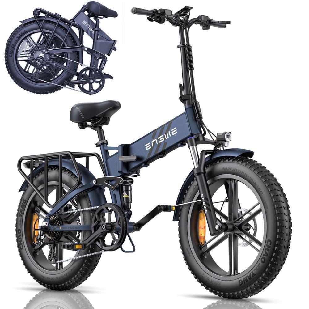 Foldable Electric Bicycle ENGWE ENGINE PRO 2.0, 750W Motor, 48V16AH Battery, Top Speed 25km/h, Cruising Range 110km, 20*4.0-inch Tires