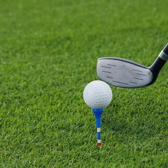 10/20/50 buc tricouri de golf tricouri de golf indepartabile din plastic Reduce frecarea Accesorii de golf cu rotire laterala Model steag SUA Teuri lungi de golf în vrac