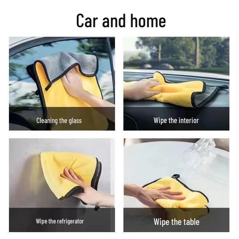 Quick-Dry Water-Absorbent Coral Fleece Car Wash Towel 25x25 cm розовый