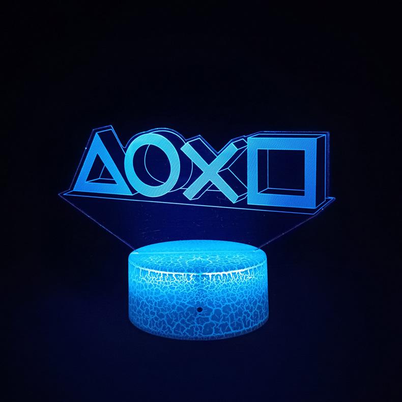 Creative 3D Game Controller Desk Lamp: 7-Color LED Decorative Night Light for Xbox