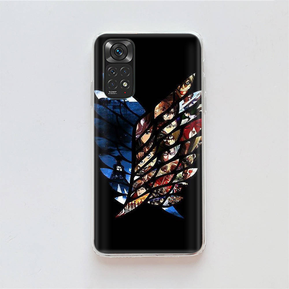 DT52 Anime Attack On Titan Case for Samsung A04 A14 A23 A34 A54 M23 M33 M52 M53 Realme 10 9 C30S C35 C55 VIVO Y02S Y21 Y33S Y51 X80 Pro Clear Cover