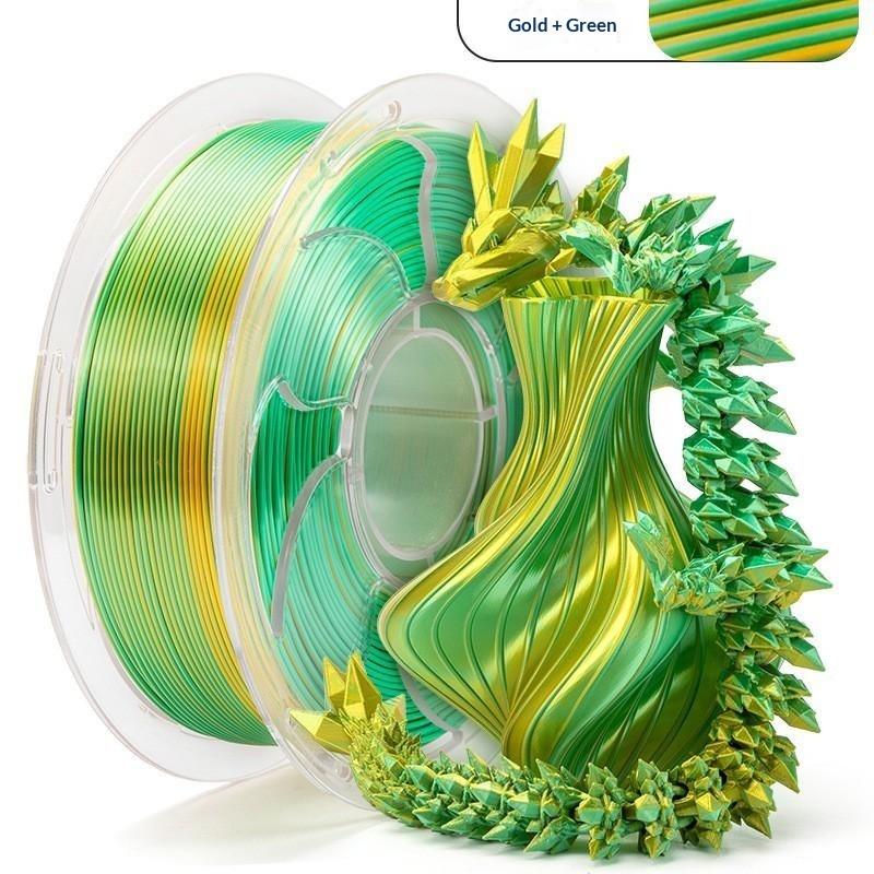 1Kg Silk Rainbow Pla Filament 1.75Mm Shiny Multicolor 3D Printer Filament Fast Color Change Plus-Minus 0.03Mm 1Kg Spool