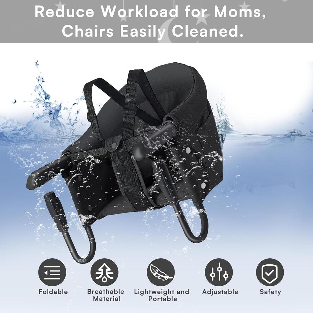 UBRAVOO Booster Seats, Portable High Chairs for Babies and Toddlers, Foldable HighChair for Baby from 6 Months to 3 Years, Sitting Up to 18 kg