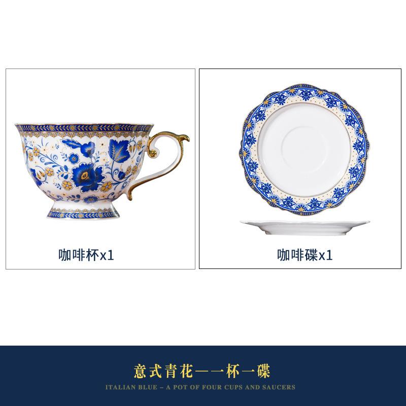 

Ceramic Coffee Cup Vintage Flower Tea Cups Water Cups Afternoon Tea Mug Breakfast Cup Milk Mug Beverage Mugs Drinkware Teacup 101-200ml синий