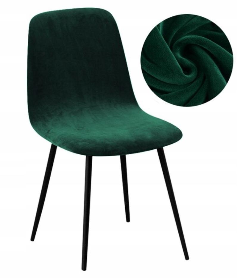 Scandinavian Chair Cover Green Velvet