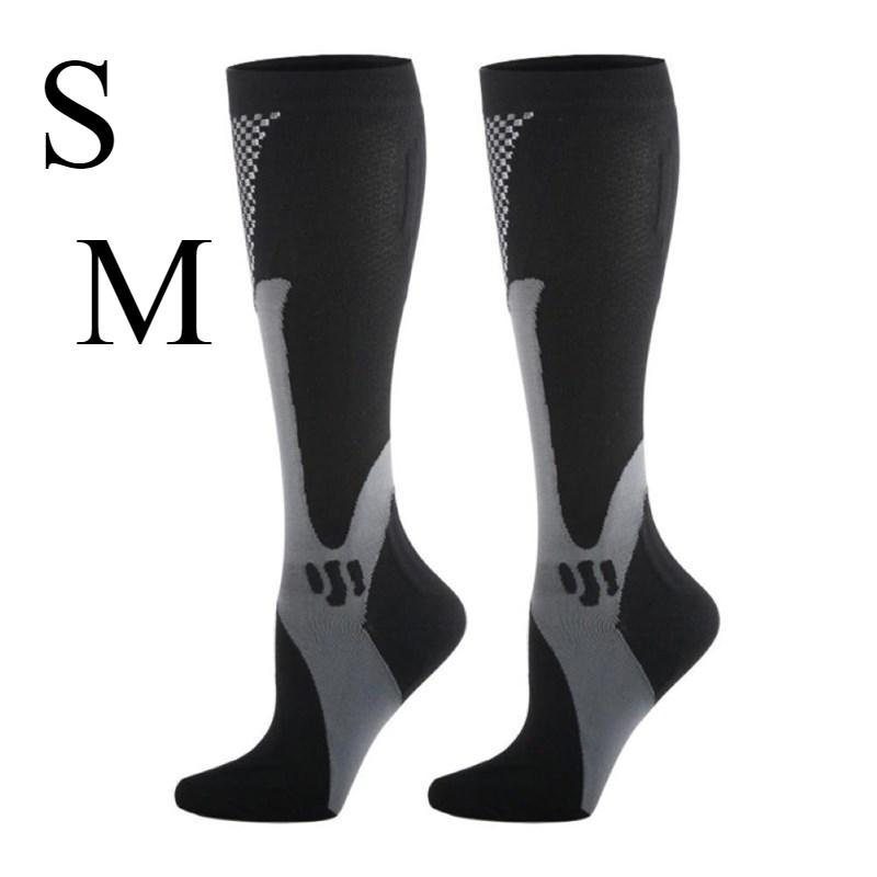 1 Double Compression Socks Running Varicose Veins Nursing Bicycle Diabetes Natural Hiking Gifts Men's Knee Socks Basketball Football Travel