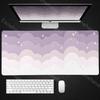 Light Blue Pink Clouds Mouse Pad Desk Mat Kawaii Purple Cute Rubber Pad Extended Pad Gaming Keyboard Mats Large XXL Girl Carpet