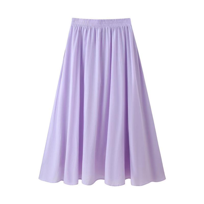 

2026 Spring European & American Style Layered Midi Skirt Large фіолетовий