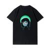 Anime 100 Muster Sommer-T-Shirts für Frauen Panda Tier bedruckt lässige Kurzarm-Oberteile 100 % Baumwolle Übergröße O-Ausschnitt T-Shirts