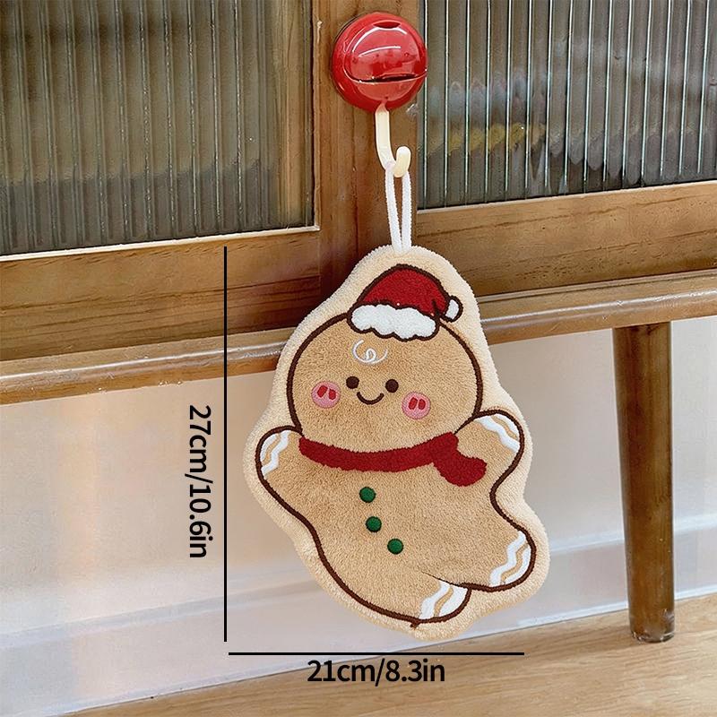Christmas Towels Absorbent Santa Claus Christmas Tree Snow Man Hand Towel Kitchen Handkerchief Wipe Cloth Christmas GIfts Towels