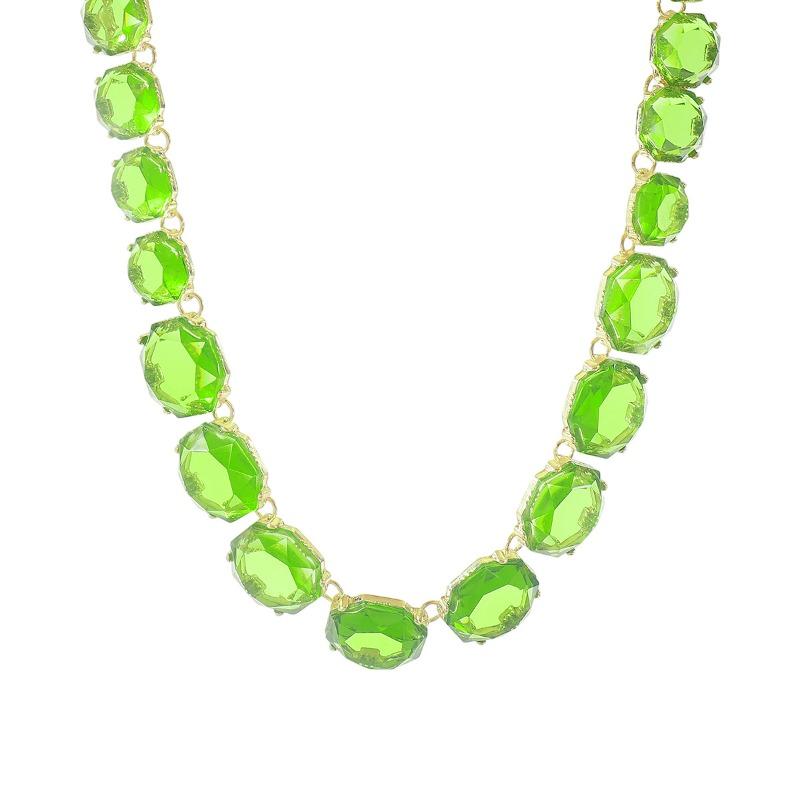 Catena da collo in gel per abbinamento colori Meier, set di orecchini con collana geometrica bohémien ZA da donna
