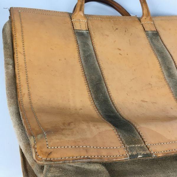 DRAWER Thick Leather Document Briefcase Business Bag Brown(USED)