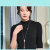 Korean Style Geometric Long Sweater Chain With Pendant For Women Fashion Accessories