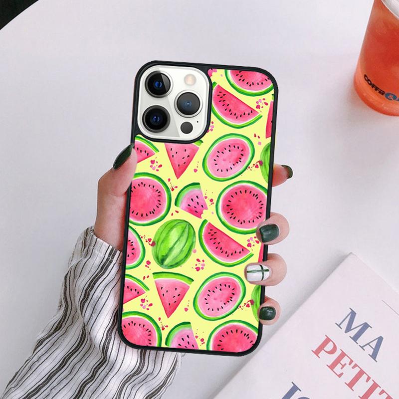 Cute Summer Fruit Watermelon Phone Case For iPhone 17 Air 14 13 12 16Pro Max 15  Plus Max Cover Shell coque