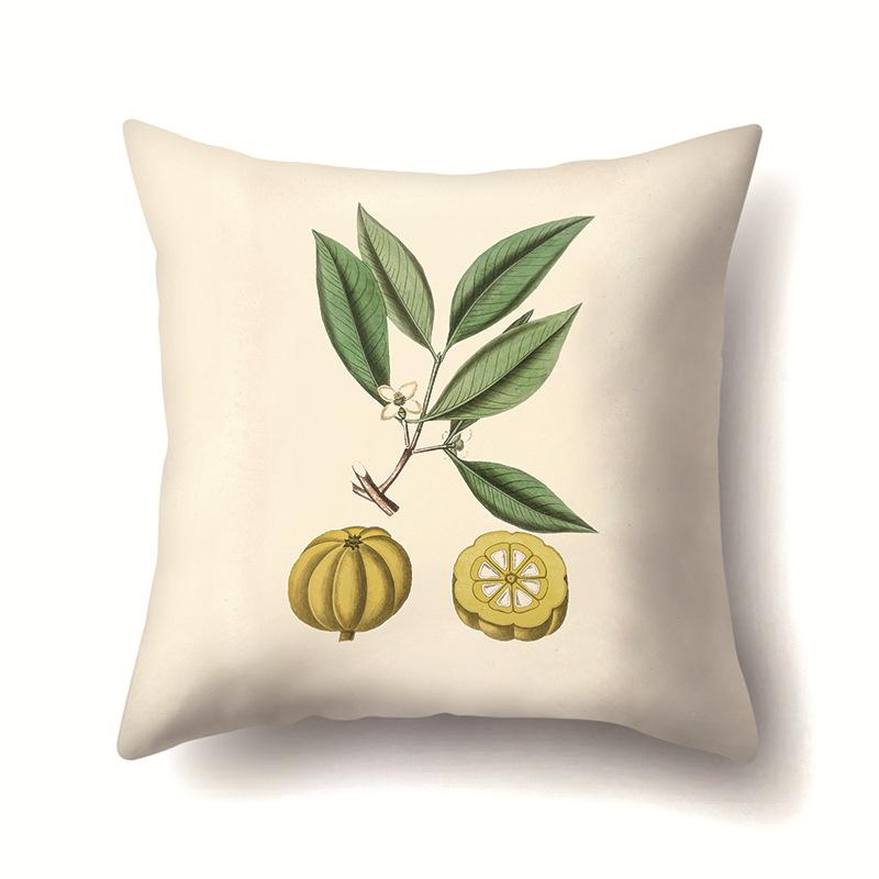 

New Chinese Pastoral Style Large Flower Polyester Pillow Case Car Ornament Home Printed Waist Rest Pillow Case No pillow core