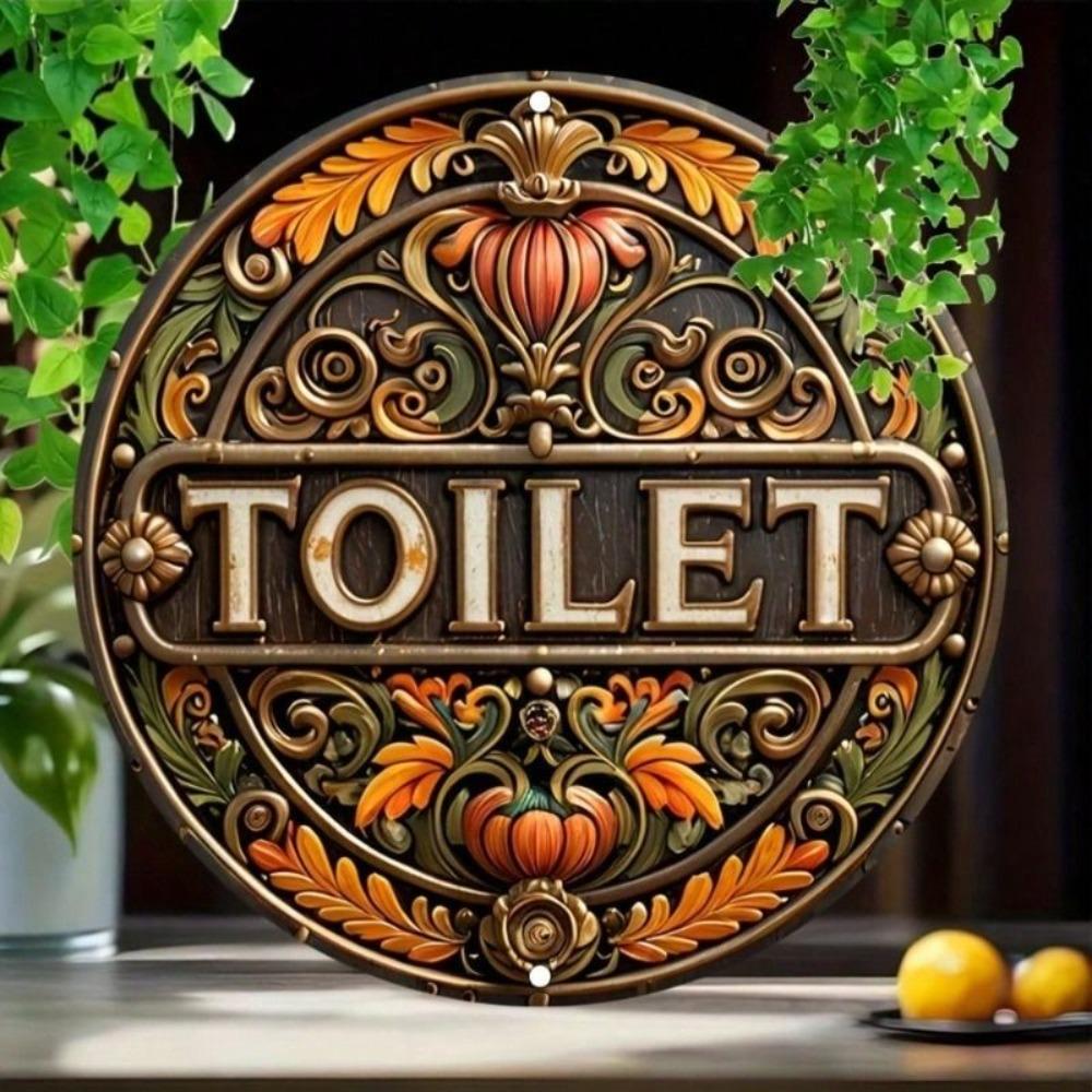 Vintage Metal Toilet Sign 20x30cm Humorous Home Outdoor Decor