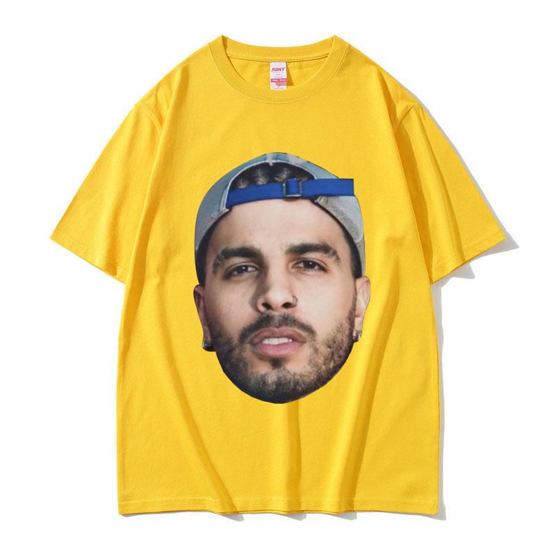 Rapper Rauw Alejandro Mugshot Print T Shirts Unisex's Fashion Hip Hop Trend Streetwear Unisex Women Oversized 100% Pure Cotton T-shirt