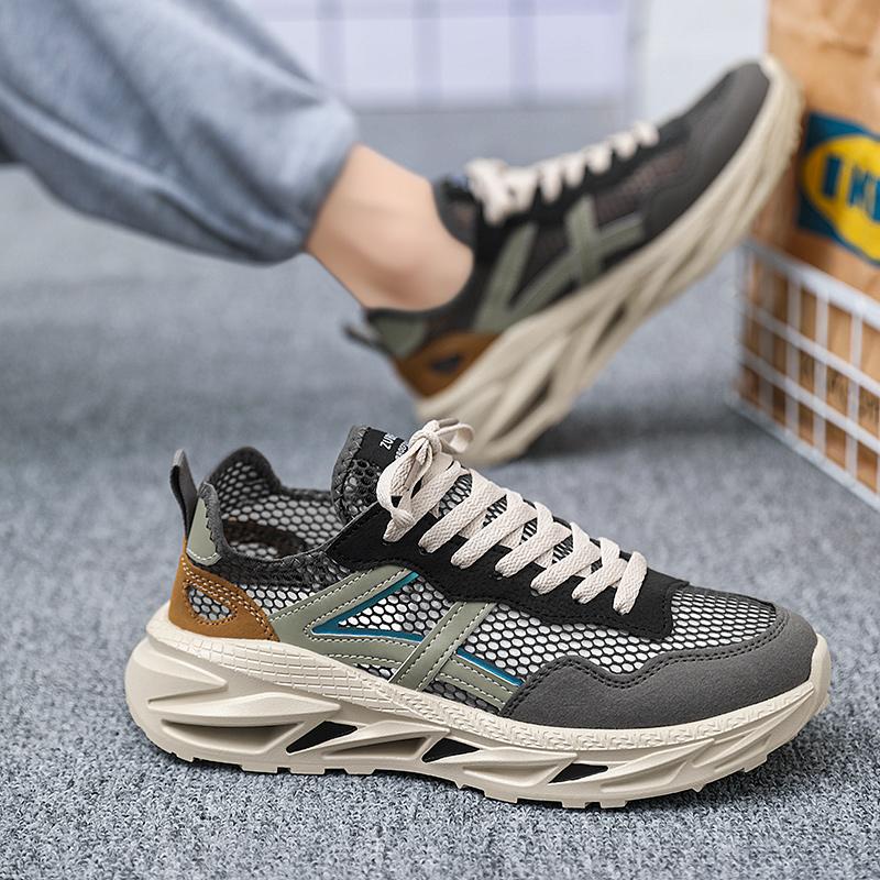 Casual Shoes Men Jogging Daddy Shoes Men Breathable  New Summer Beige Breathable Sneakers For Men Running Shoes