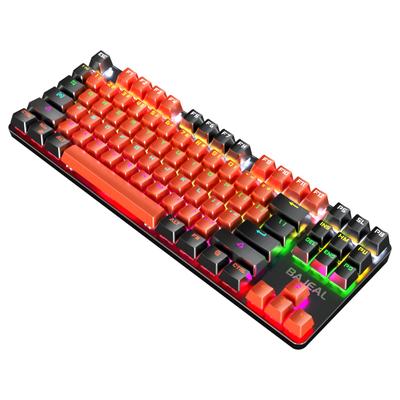 K200 2-farbige 87-Tasten-blaue Achse mechanische Tastatur USB-Computer-Gaming-Tastatur