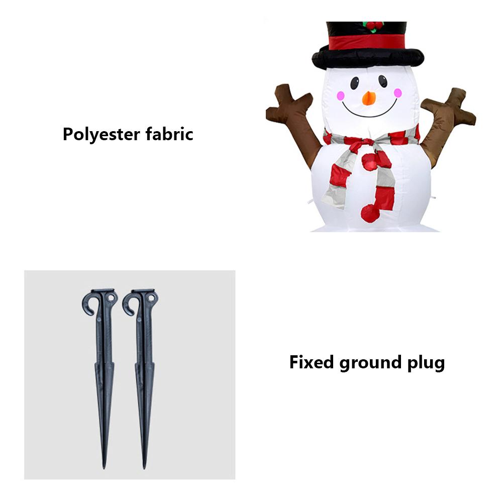 1pc Christmas Decoration Inflatable Illuminated Snowman Ornament with LED Light Christmas Snowman Decor New Year Gifts