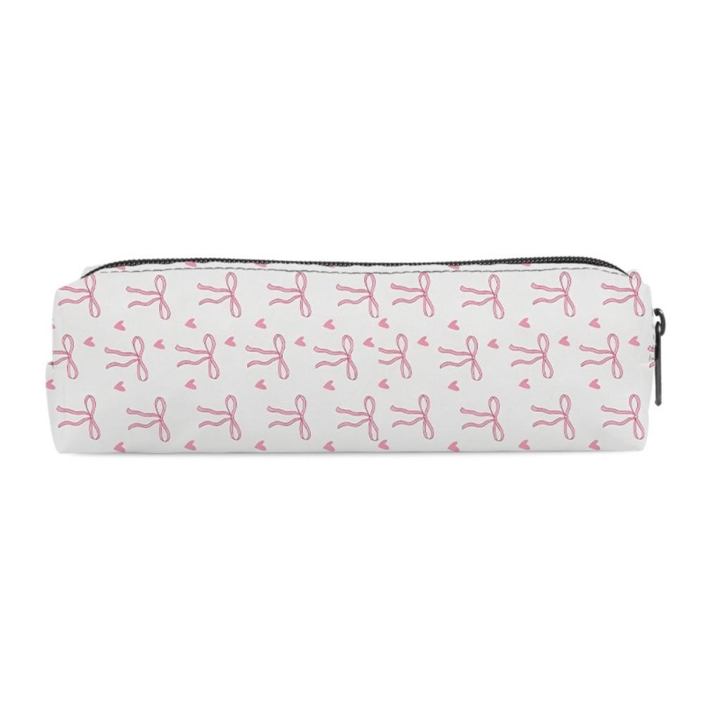 New Single-Layer Bowknot Pen Bag Zipper Closure Portable Pencil Pouch Pencil Case Back To School Season