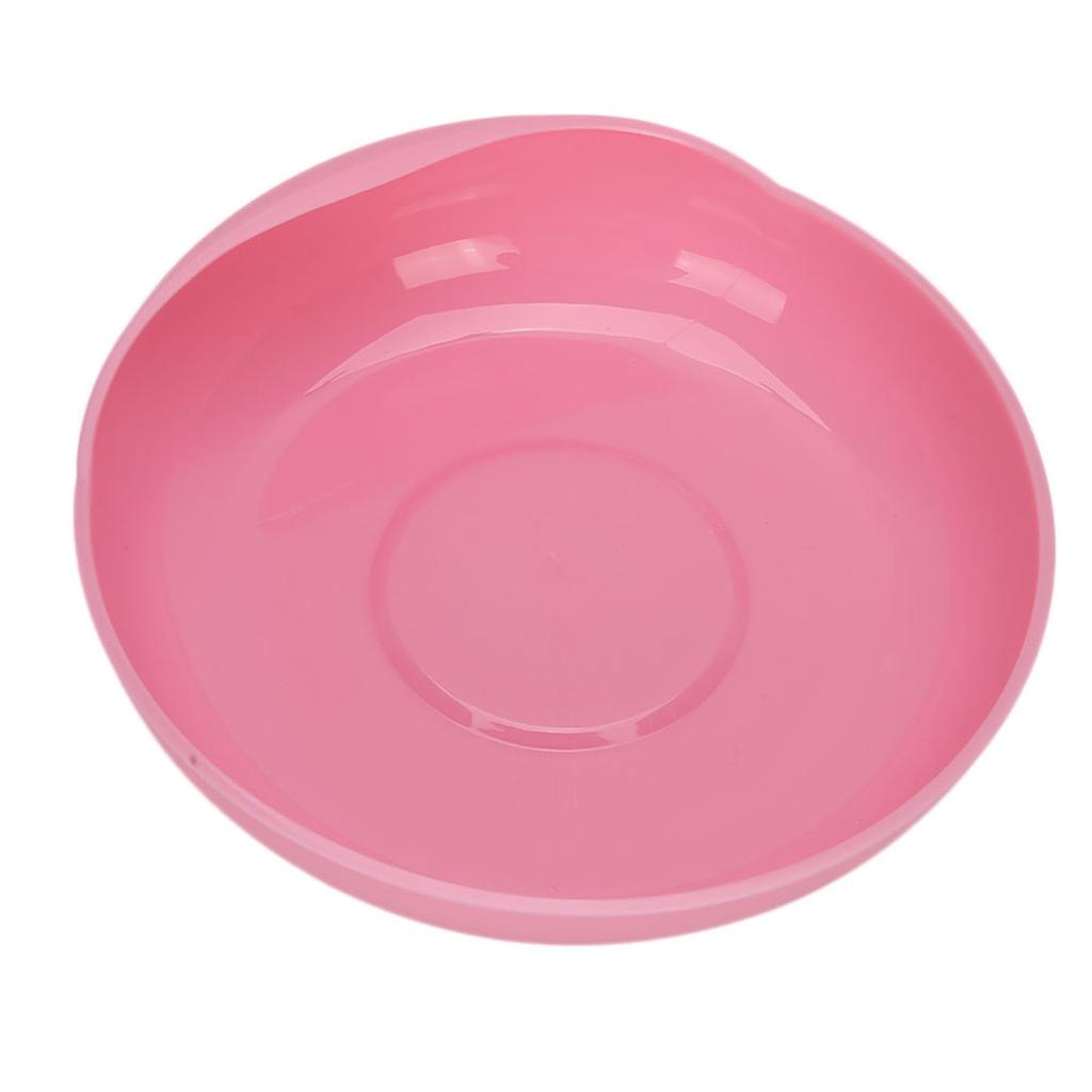 Elderly Care Spill Proof Plate with Suction Cup Base Disabled Non Slip Tableware Pink
