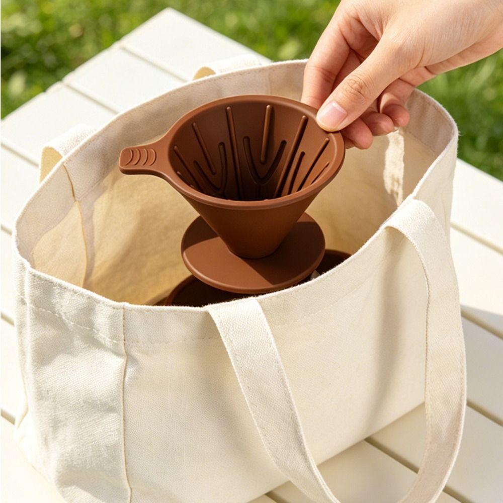 Cone-shaped Coffee Filter Basket Reusable Dripping Coffee Device  Home Coffee Brewing