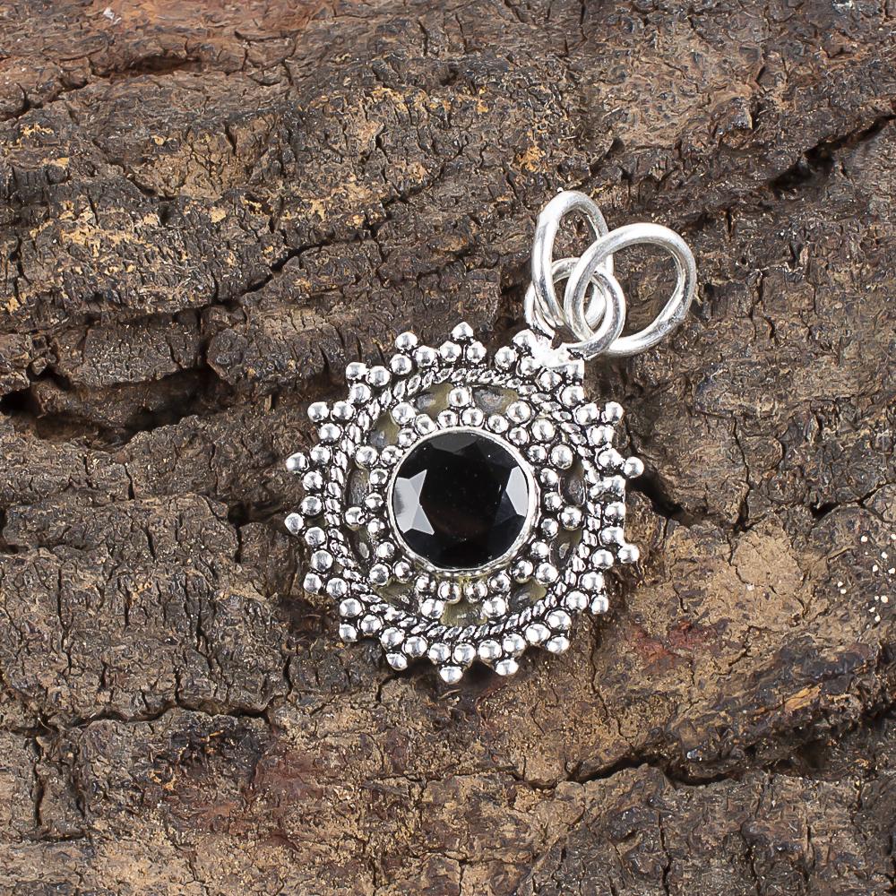 Přívěsek z černého onyxu 925 z masivního sterlingového stříbra, ručně vyráběné šperky s drahokamy, dárky pro manželku, zbrusu nový přívěsek