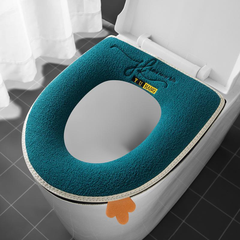 Thick Zipper Style Toilet Seat Cushion for Autumn and Winter