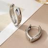V-shaped Glossy Earrings Simple and Exquisite Stud Earrings Elegant and Sweet Trendy Earrings