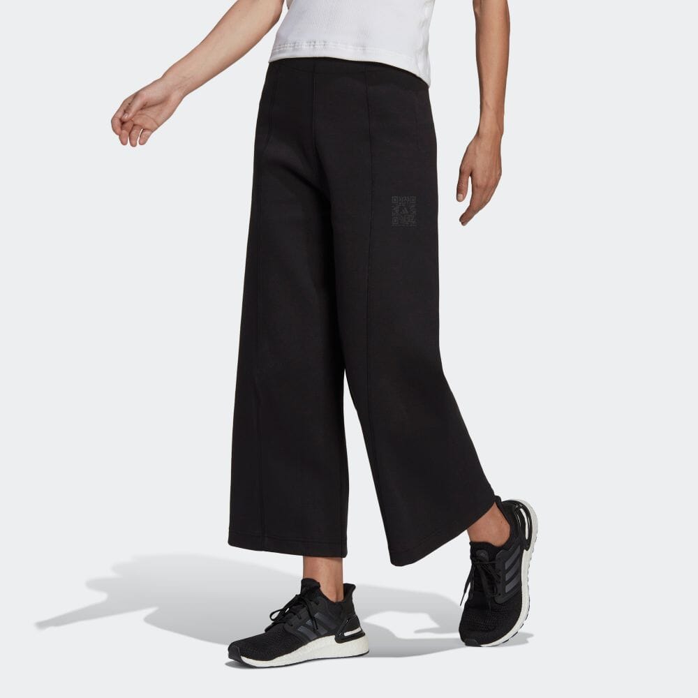 Adidas Solid Color Straight Leg Training Pants Women Bottoms Black HE2994