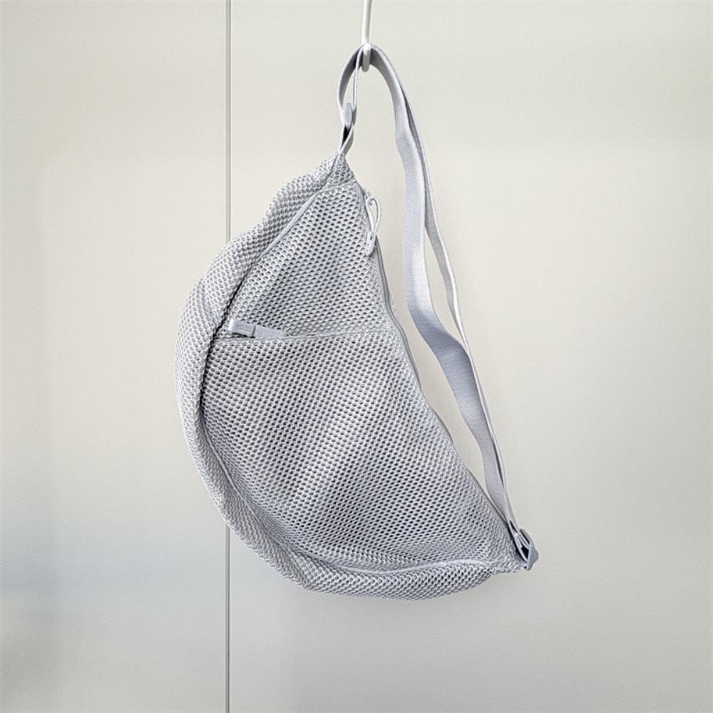 

Сумка-пельмень в корейском стиле Модная наплечная сумка Милая нейлоновая сетчатая сумка через плечо Для улицы серый