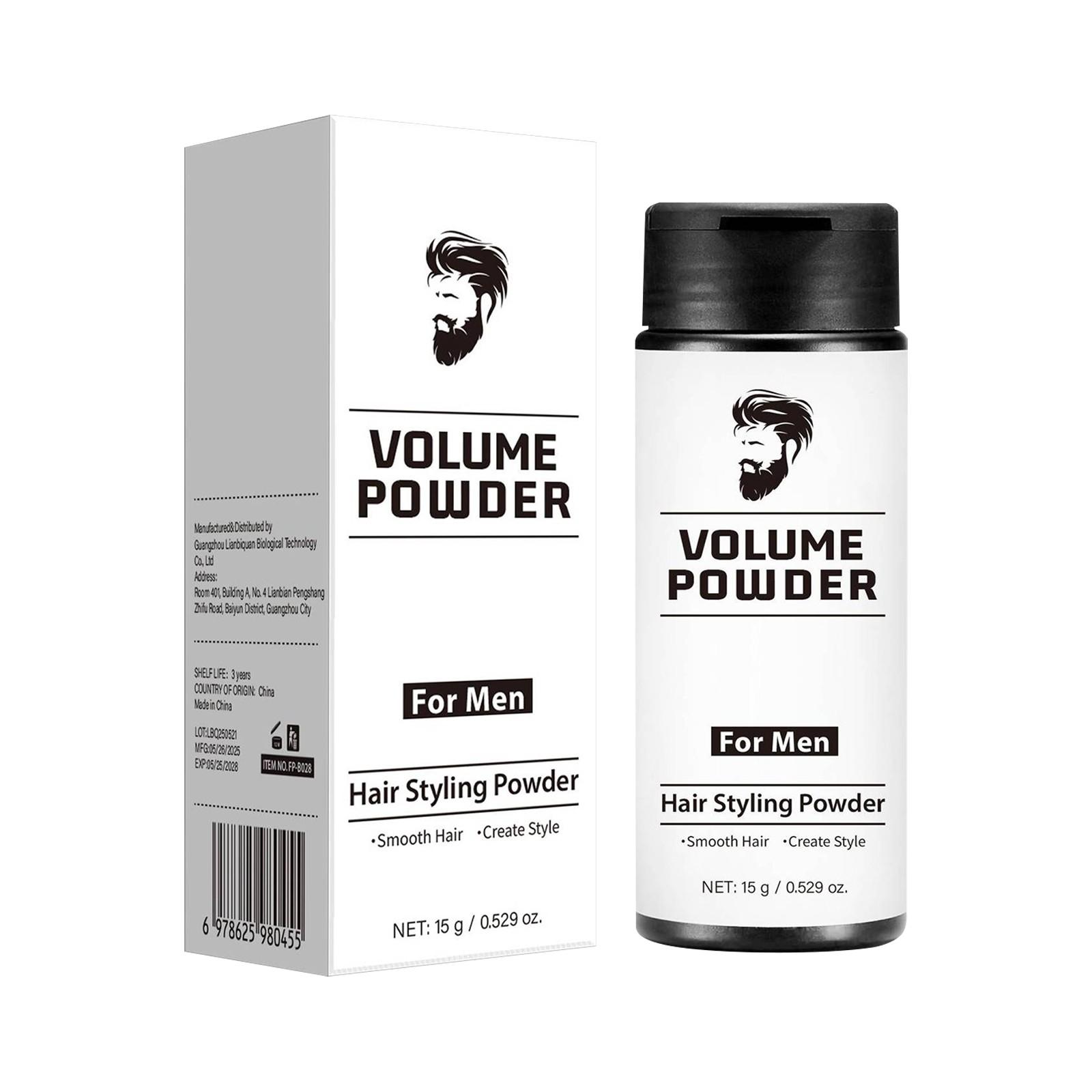 

Мужская пудра для волос, Стойкая фиксирующая пудра для волос Улучшает текстуру и объем, Создает освежающий образ, 15 г One Size белый