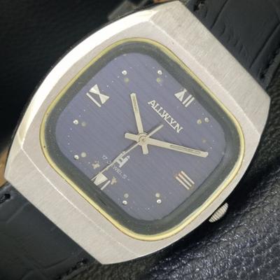 Relógio Masculino Vintage ALLWYN DE CORDA MANUAL 6300A ÍNDIA MOSTRADOR ORIGINAL a704023-1