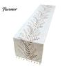 Table Runner Protects from Hot Pans Floral Embroidered Runner, Elegant Dining Cover, White Rustic with Tassels for Home Wedding Bridal Shower