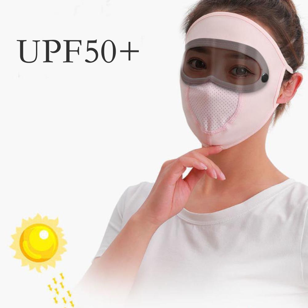 1 Pc Sun Protection Mask Outdoor Cycling Sun Protection Hats Caps UV Protection Face Cover Sunscreen Veil Face With Brim Summer