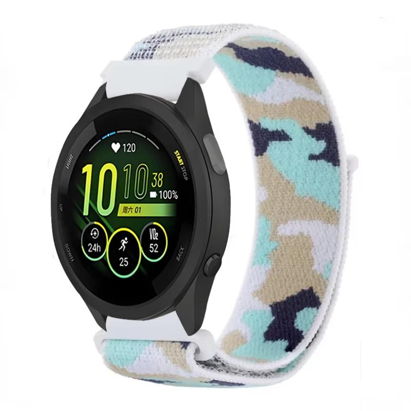 20mm 22mm Pletený nylonový smyčkový řemínek pro Garmin Forerunner 165 55 965 265 255 955 Venu 3 Náramek pro Garmin Active/Vivoactive 5