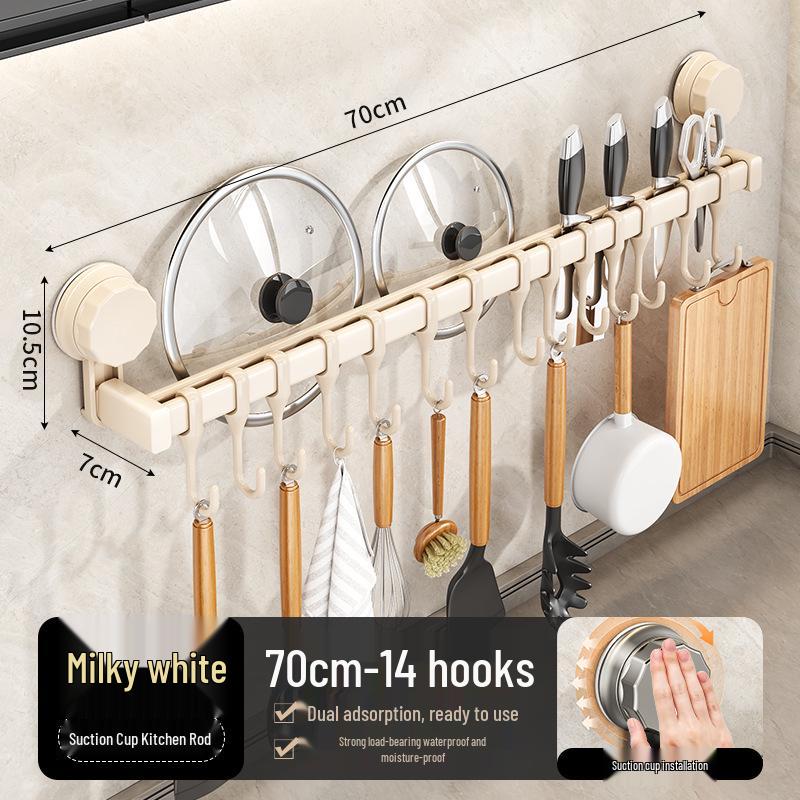 Кухонный крючок и полка для хранения посуды на присосках без сверления 1534₽