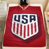 1Pc USWNT Print Flannel Blanket, High quality Comfortable for All Seasons, Home Decor, Warmth and Comfort, Perfect for Christmas GiftS