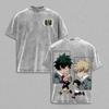 Midoriya Izuku Bakugou Katsuki Printed Tee My Hero Academia Clothing Men Women Washed T-shirts Retro Top Harajuku Cotton T Shirt