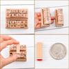 WANDIC Rubber 24 2 Styles Mini Wooden Rubber Stamps with Diary Wooden Stamps for DIY Card and Scrapbooking and Stamps, Pieces, Crafts, Making, (Travel