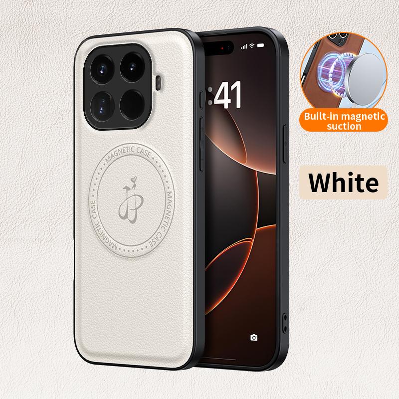 Wireless Charging Magnetic Case for Xiaomi 15T Mi 15 15T Pro 5G Protective Cover PU Leather Hard Back Shell Coque Funda