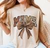 Coquette Mama Shirt: Bow, Leopard Print, Mother's Day Gift