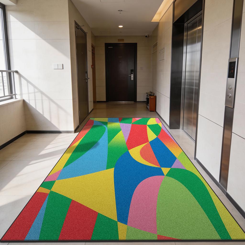 Modern Abstract Dopamine Style Entryway Carpet Fashion Decoration Foldable Washable Door Mat Home Living Room Non-slip Large Rug