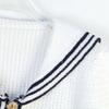 Spring/Summer 2025 Navy Collar Slim Fit Knit Set with A-line Skirt