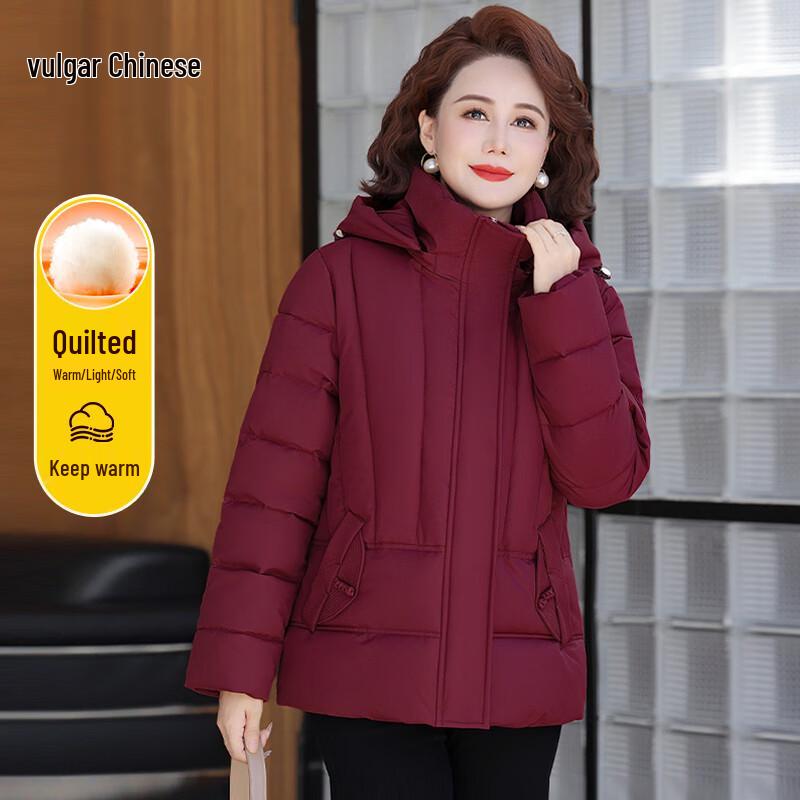 Damen Kapuzen Verdickter Gepolsterter Wintermantel