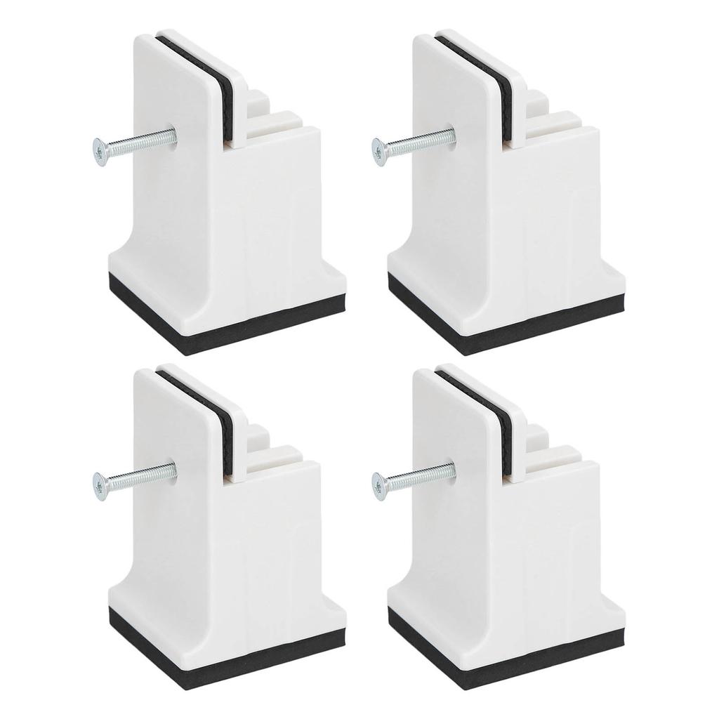 4pcs Adjustable Furniture Risers with Screw Clamp Rubber Bed Couch Risers for Heavy Duty Furniture